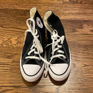 Converse Black High Top Sneakers Size 8